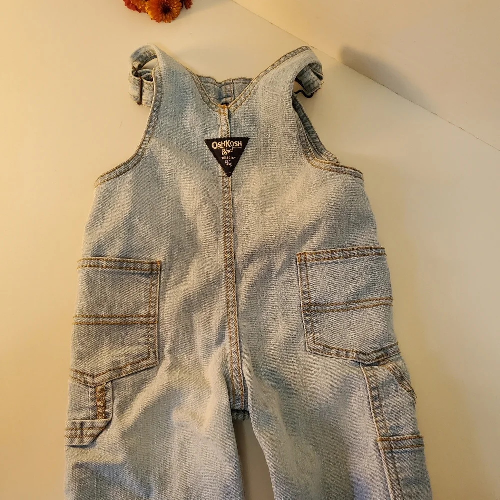 Osh Kosh Denim Overalls, Size 18 Months